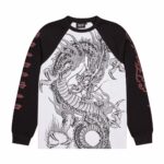 Trapstar X Ed Hardy Waffle Ls Top Czarny Bialy