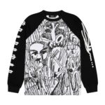 Trapstar X Slawn Waffle Ls Top Czarny Bialy