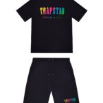 Zestaw Kr?tkich Spodenek Trapstar Chenille Decoded – Czarny/Cukierkowy